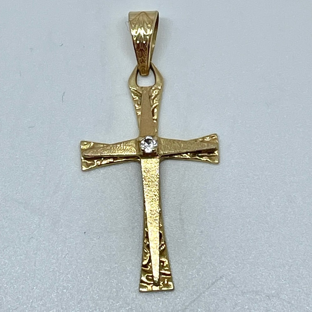 10k yellow gold cross